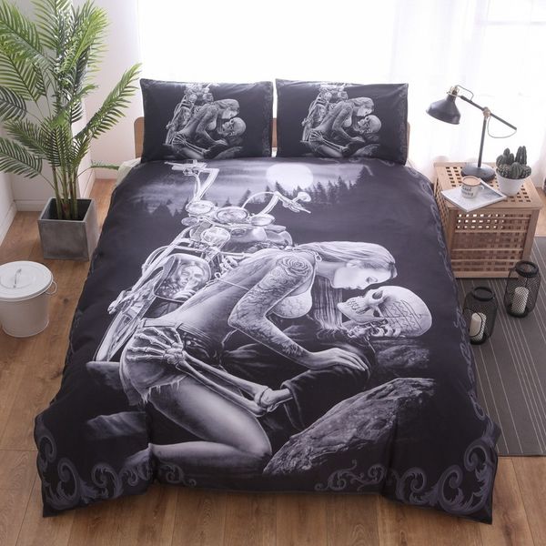 

home bedding home textile suite quilt cover 3d ghost skull three or four piece set