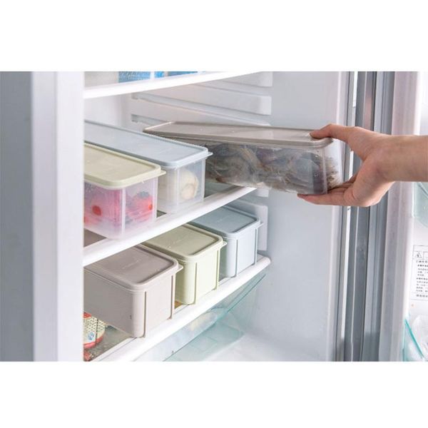

refrigerator storage box with lid plastic drawer crisper kitchen noodle fruits container b1 bottles & jars