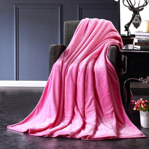 

bedding sets flannel solid color blanket fashion soft skin-friend blankets simplicity home textile 1.5m1.8m oceania