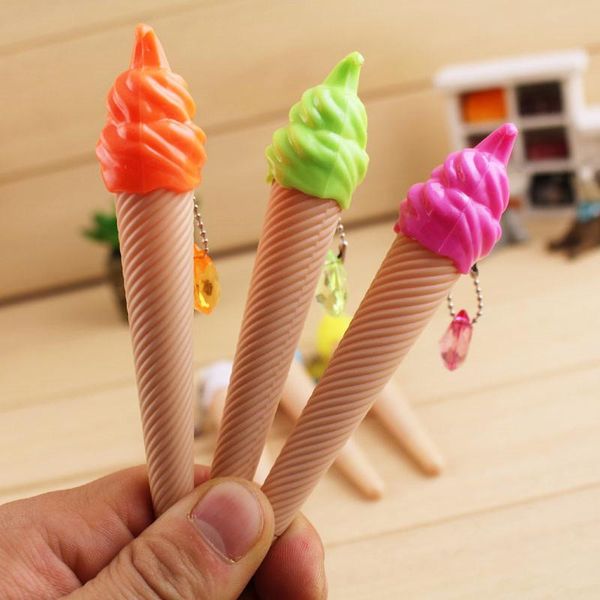 

gel pens creative cartoon cute kawaii plastic simulated ice cream for kids novelty gift korean stationery office school supplies