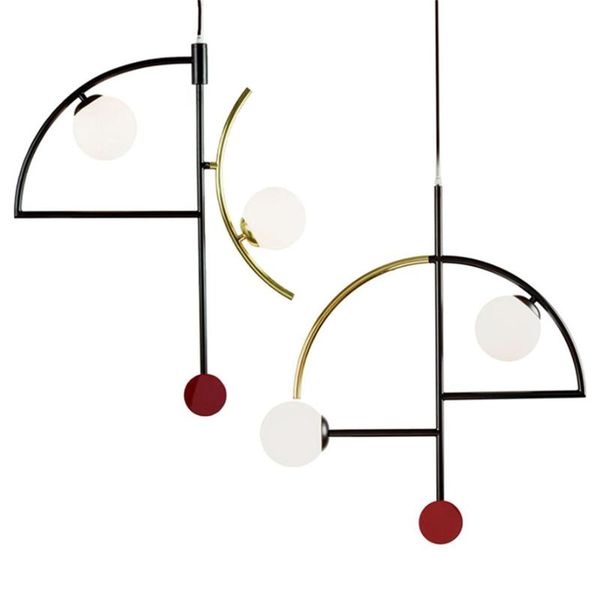 

pendant lamps nordic fashion personality line art lights model room bar counter living restaurant hanging lamp fixture led luster