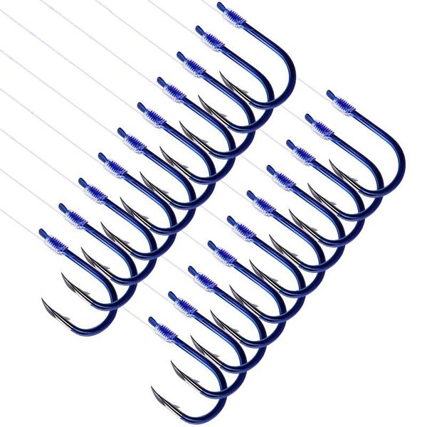 

fishing hooks barbed hook double fish tied with line sharp crucian carp link sub-line gear