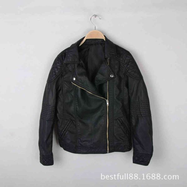 

leather jacket high fashion men belt autumn multicolor lapel coat washed, Black