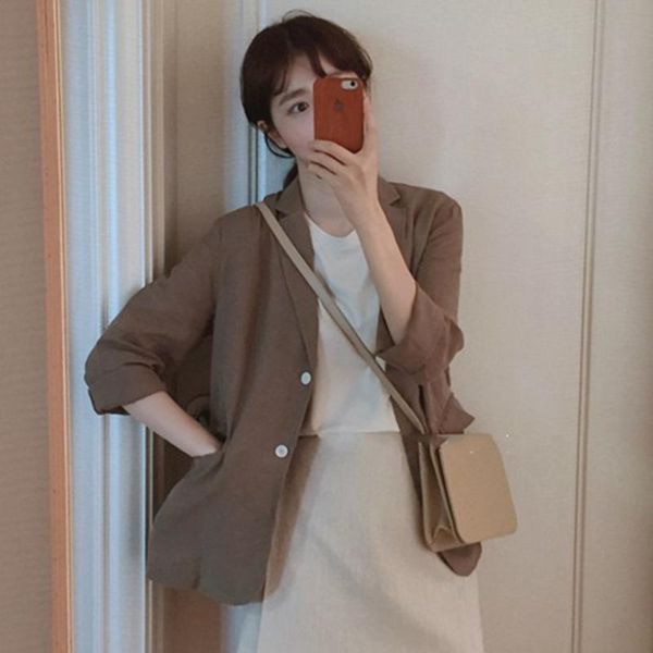 

women's suits & blazers autumn work office blazer women casul elegant lingerie korean style slim chaqueta mujer womens clothing 50x042, White;black