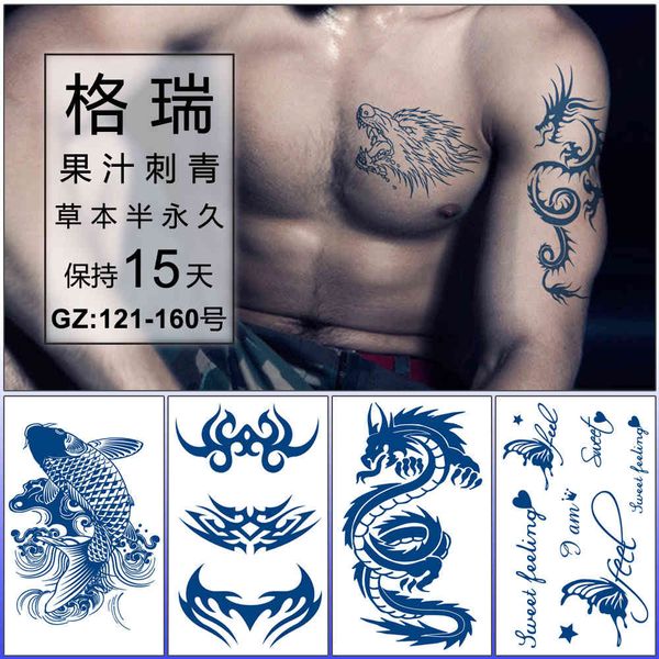 

tattoo paste juice herb semi sticker water transfer temporary text flower arm