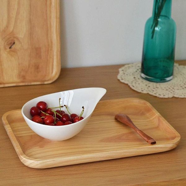 

dishes & plates wooden serving tray rectangular children's breakfast cake