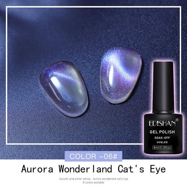

nail gel edishan cat magnetic polish soak off uv led varnish spar aurora eye glitter glue art shop tslm2, Red;pink