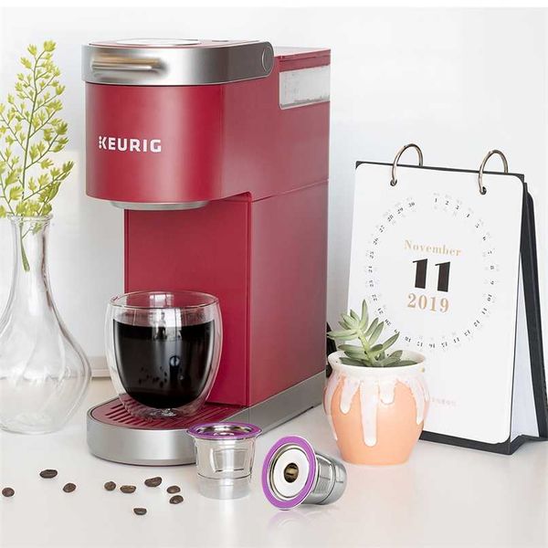 

icafilassvip stainless steel reusable k cup coffee filter accessories capsule for keurig k mini plus,k-cafe,k-cafe k83,k-latte 211023