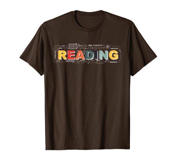 

Geomterical Colorful Reading Teacher Read ELA Teaching T-Shirt, Mainly pictures