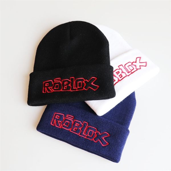 

beanies sale roblox alphabet game wool cap embroidered knitted pullover student hip hop male and female, Blue;gray