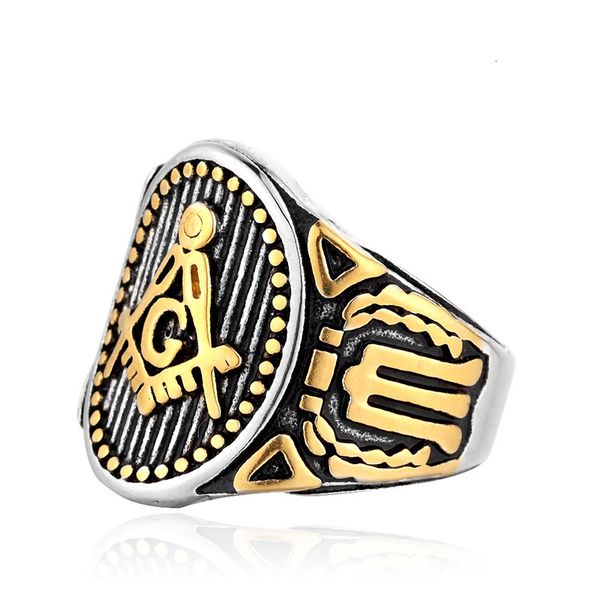 

delicate ring titanium steel for men's jewelry stainless g masonic, Silver