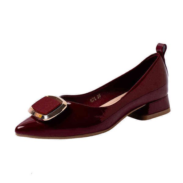 

single shoe female 2021 spring and autumn pointed champagne wedding sho bride bridmaid thick heel high-heeled