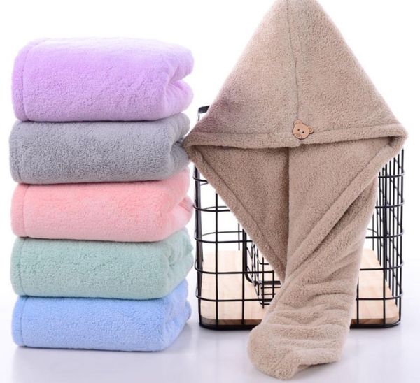 

shower caps cap magic microfiber hair quick drying dryer towel bath wrap hat turban dry bonnet