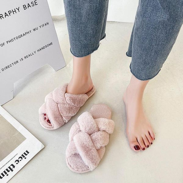 

slippers chaussure femme indoor women solid color flat fashion open toe light home 2021 large size bedroom ladies shoes, Black