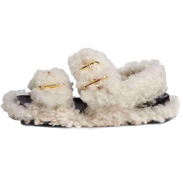 

sandals autumn flat sheep fur shoes women metal buckle strap cusual sandals female outside wear comfort gladiator sandalias 0nwi, Black