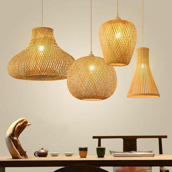 

chinese classical bamboo creative pendant lamp vintage loft restaurant decoration lights kitchen hanging art light lamps