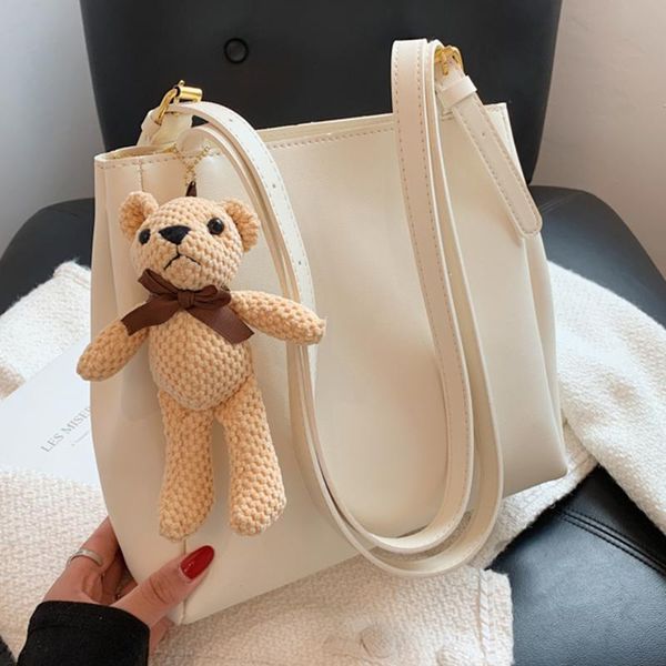 

evening bags fashion travel female totes bag pu leather shoulder for women 2021 lovely bear ladies hand summer trending girls sac