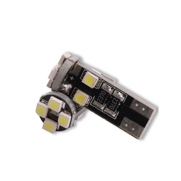 50 adet / grup Beyaz T10 1210 8SMD LED Araba Ampuller Canbus Hatası Ücretsiz 194 168 2825 Marker Lambaları Okuma Trunk Plaka Işıkları 12 V