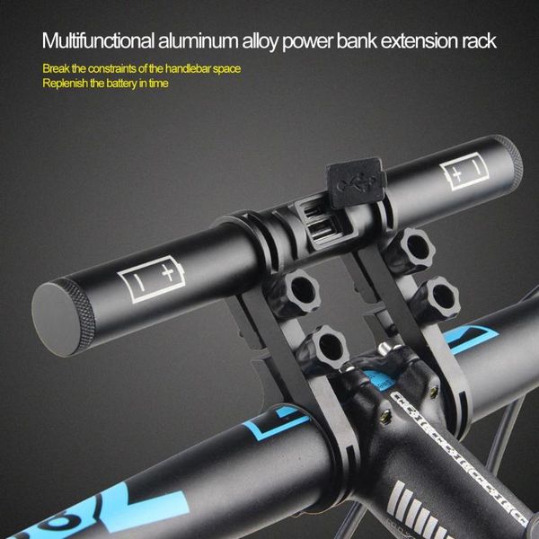 

car & truck racks bike handlebar extender bracket charging extension rack bicycle frame aluminium alloy lamp support cycling