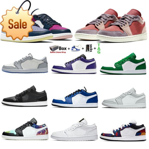 

jumpman low 1 1s basketball shoes og black toe court purple sp swater white camo game royal shadow men women sneakers eur 36 -46 v