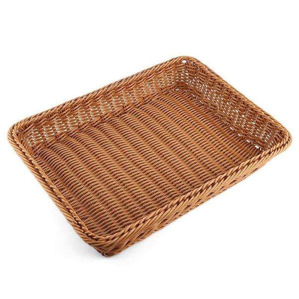 

storage baskets bread basket,rectangle imitation rattan basket,food serving baskets,restaurant serving/diplay for fruit food veget