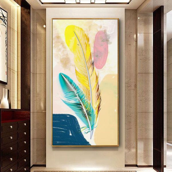 

wallpapers 3d mural abstract smoke lines colored golden feathers po wallpaper wall painting living room sofa tv papel de parede