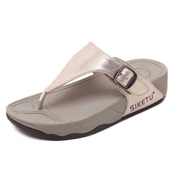 

women sandals 2021 summer for beach shoes low heels wedges flip flops gladiator flat sandalias, Black