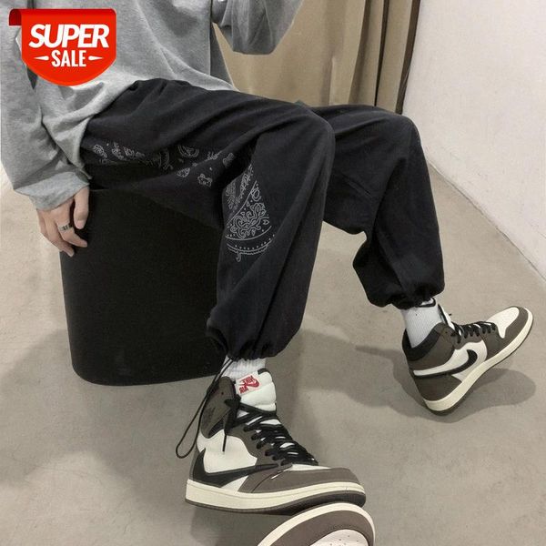 

hong kong style sweatpants men's loose trend student straight leggings casual pants #8w9b, Black