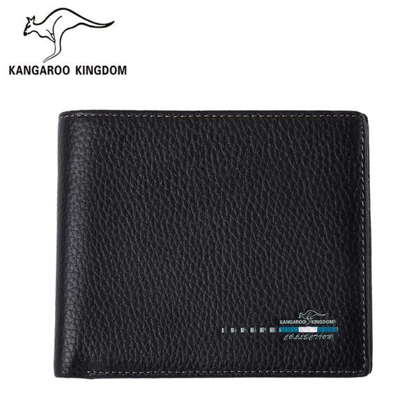 

wallets kangaroo kingdom men genuine leather purse short wallet slim, Red;black