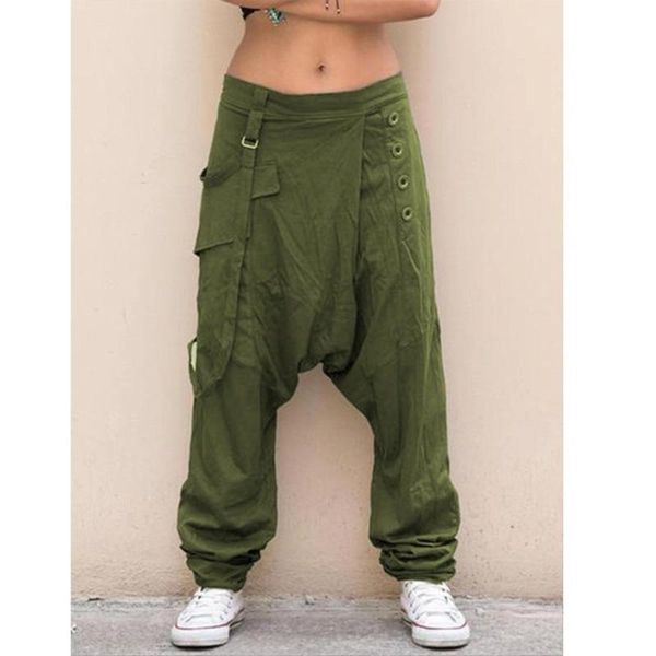 

women's pants & capris lugentolo harem trousers women low waist elastic loose solid color thin autumn casual full length, Black;white