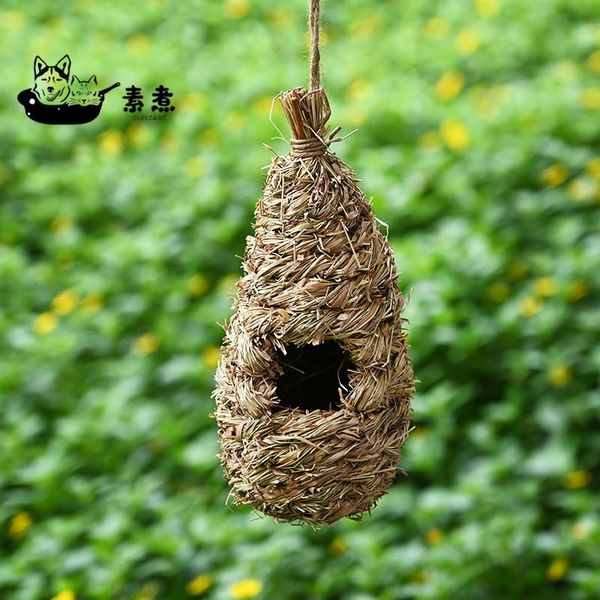 

bird cages hand-woven birds nest parrot hatching breeding grass cave handwoven straw natural environmentally roosting house