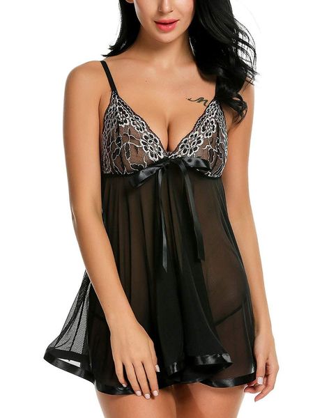 

large underwear embroidered sequins transparent suspender nights, Black;white
