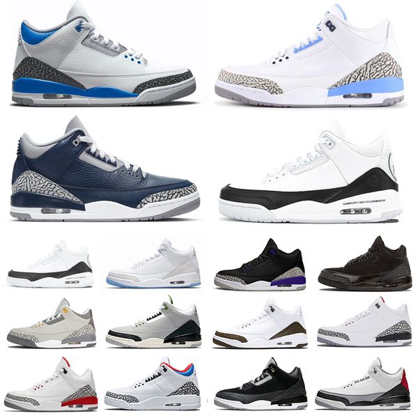 

with box fragment unc cool grey jumpman 3 mens basketball shoes racer blue court purple white cement laser orange fire red infrared 3s men t