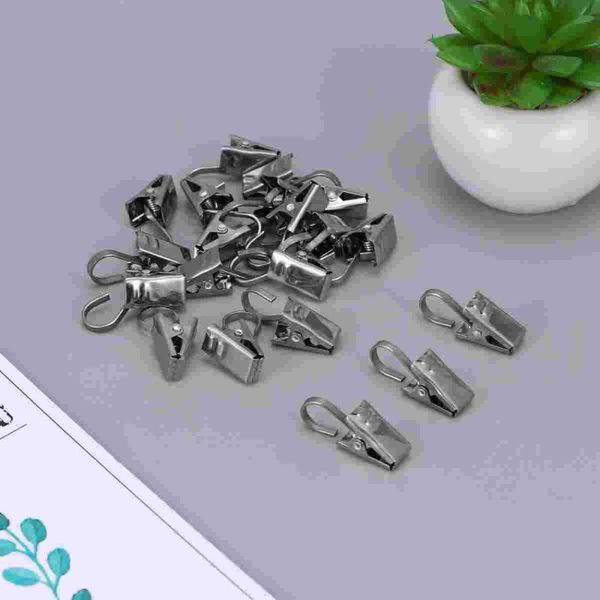 

curtain & drapes 20pcs rustproof drapery ring satin nickel clips with hook