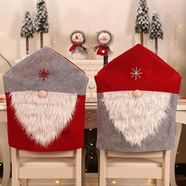 

1pcs santa claus hat christmas chair cover set family restaurant decor for decoration covers