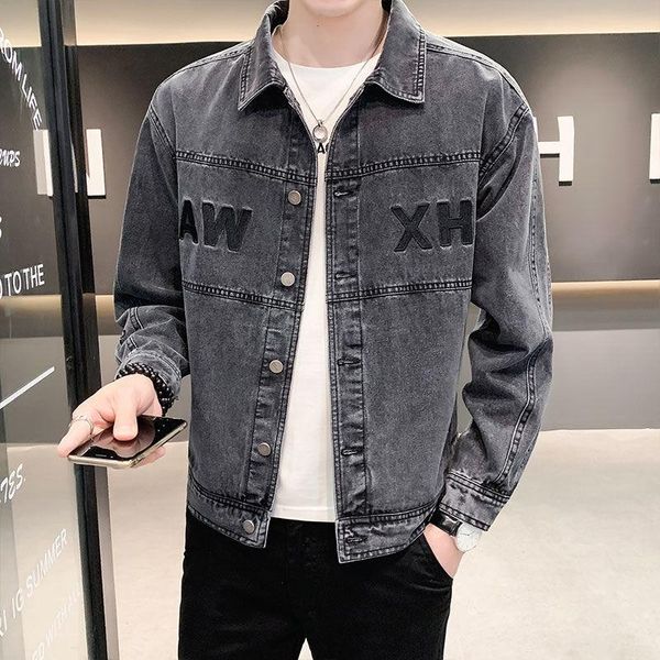 

men's jackets style autumn jacket fashion slim fit washed coat, Black;brown