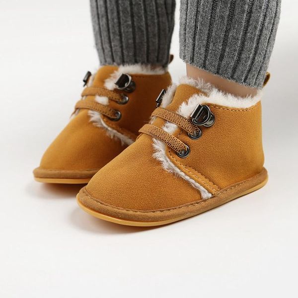 

first walkers anti-slip soft sole sneakers baby boy cute crib shoes lace-up 123