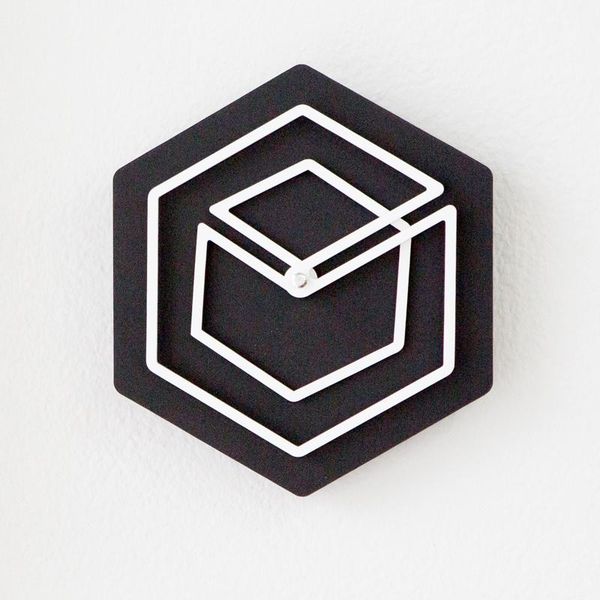 

wall clocks creative geometric clock nordic art wood silent bedroom watch modern design simple klok kitchen decor zb6wc