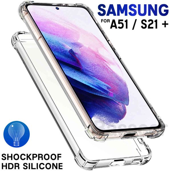 Luxus Silikon Klare Handyhülle für Samsung Galaxy S21 S20 FE Note 20 Ultra S10 S9 S8 10 Plus A52 A51 A71 A12 stoßfeste Abdeckung