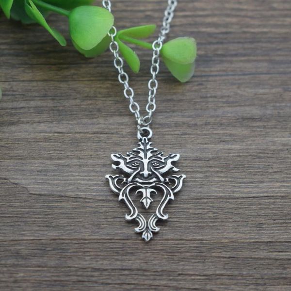 

pendant necklaces witch wiccan celtics greenman pewter, Silver