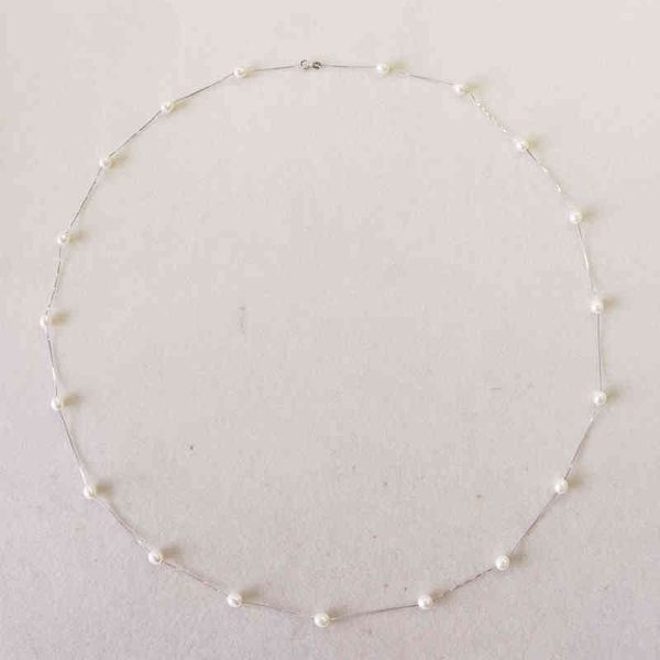 

necklaces dmnfp188 sweater silver 925 jewelry 6-7mm long pearl necklace for women
