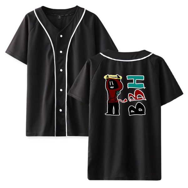 

men's t-shirts game cool boy badboyhalo women/men summer baseball t-shirt printed fashion v-neck short sleeve tee, White;black