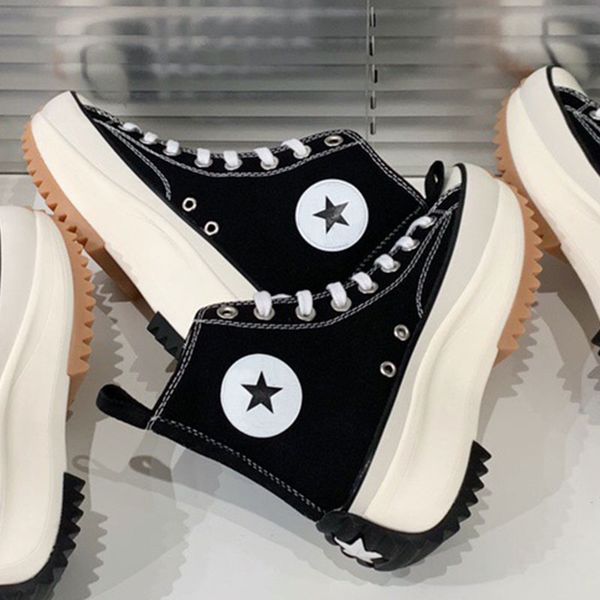 

star designer thick-soled canvas shoes classic shopping trend style men and women espadrilles sneakers 35-44 with original box, Black