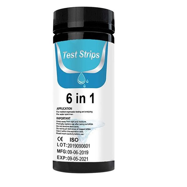 

pool & accessories test strips,6 in 1 ph strips acid alkaline for saliva,drinking water,soap,water quality paper