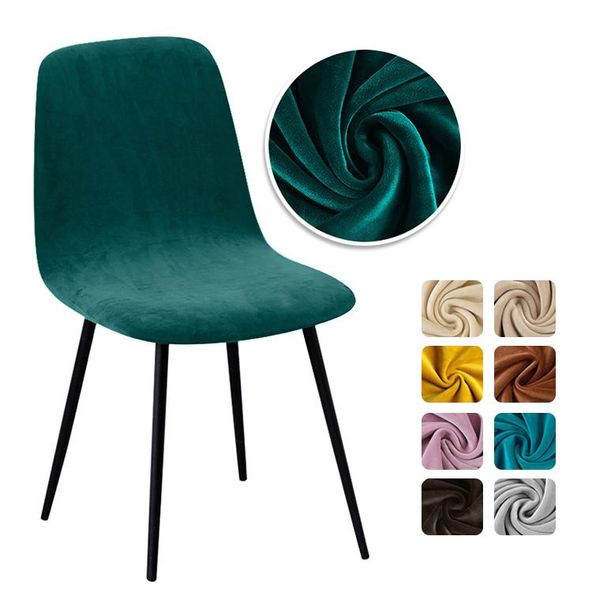 

coloer velvet fabric chair covers seat slipcover el banquet dining housse de chaise armchair stretch bar