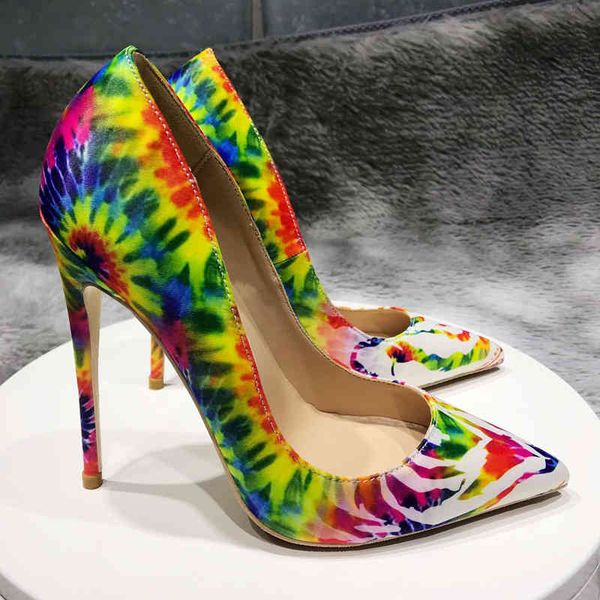 

women fashion multi color printed pointy toe stiletto stripper heels shoes bridal wedding 12cm 10cm 8cm casual designer, Black