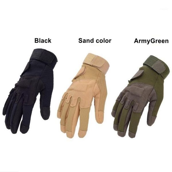 

cycling gloves men outdoor sport military combat full finger non-slip for tactical mittens wear-resistant riding climbing1, Black