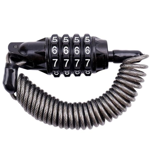 

bike locks motorcycle helmet versatile steel wire lock (black)