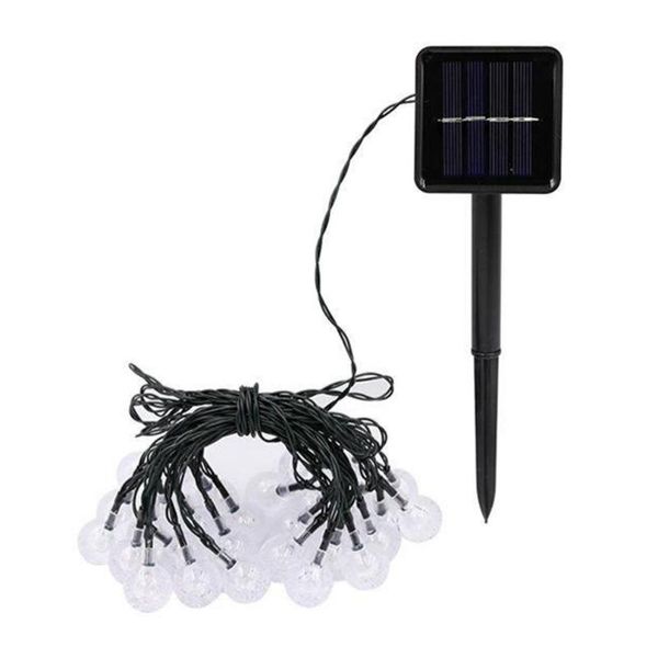 

solar lamps string lights outdoor garden crystal ball led light 5m7m/12m waterproof powered patio lamp for christmas party decor