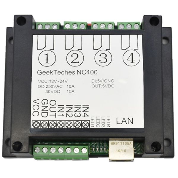 

smart home control nc400 rj45 tcp/ip web remote board with 4 channels relay udp w5500 networking controller